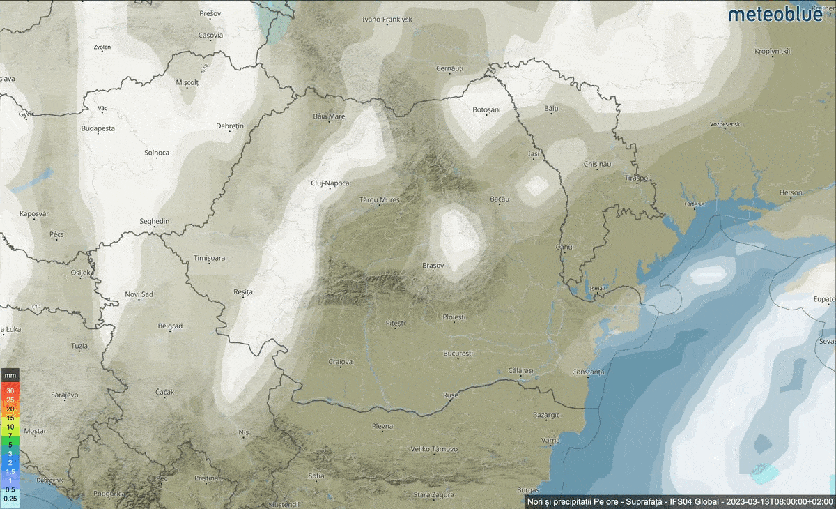 Prognoza meteo Romania 13 Martie 2023 (Romania weather forecast)