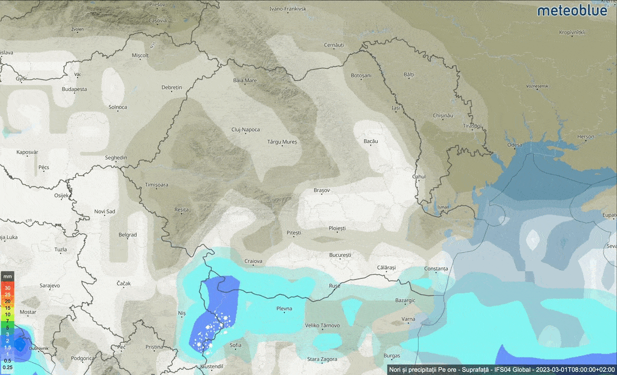 Prognoza meteo Romania 1 Martie 2023 (Romania weather forecast)