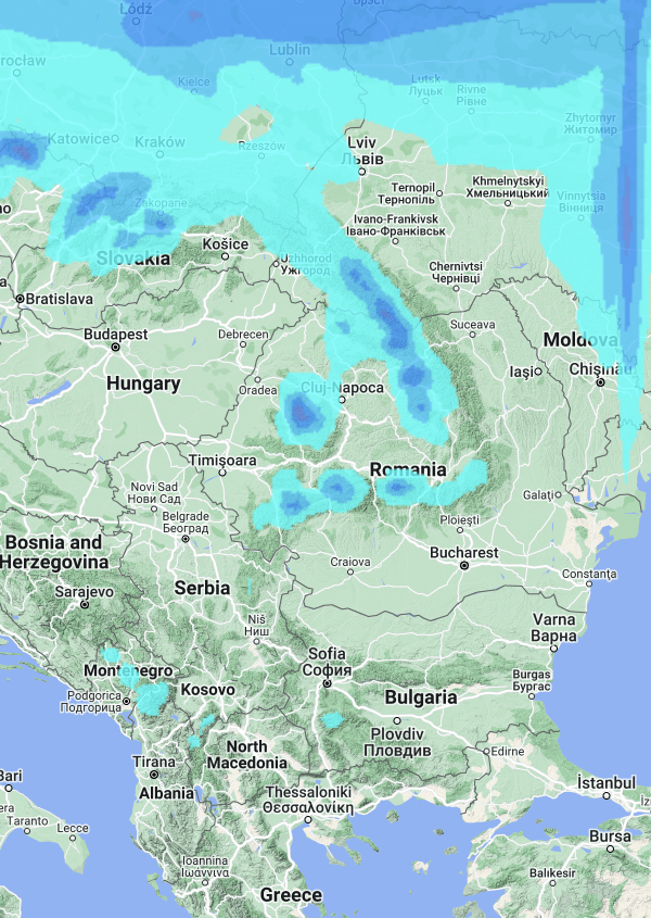 Alps snow forecast #snow #ski (Ninsori prognozate în Alpi)