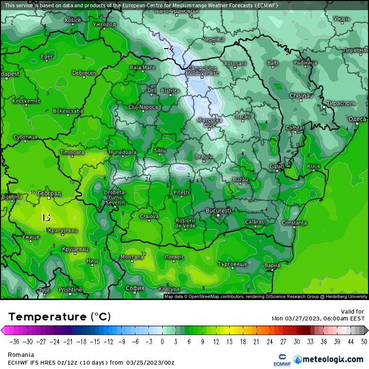 Prognoza meteo România  25 - 26 Martie 2023 #România (România  forecast)
