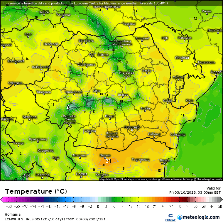 Prognoza meteo Romania 9 Martie 2023 (Romania weather forecast)