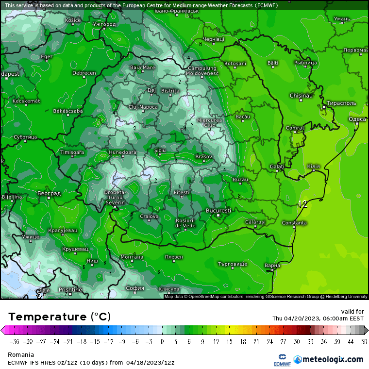 Prognoza meteo Romania 19 Aprilie 2023 (Romania weather forecast)