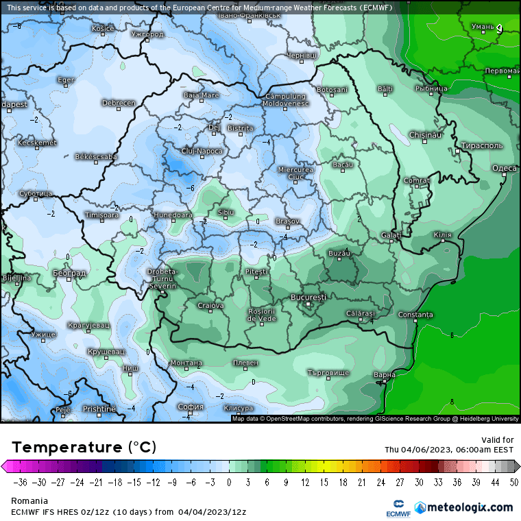 Prognoza meteo Romania 5 Aprilie 2023 (Romania weather forecast)