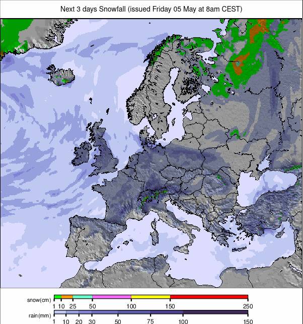 Precipitation maps Europe #rainfall (Precipitații în Europa)