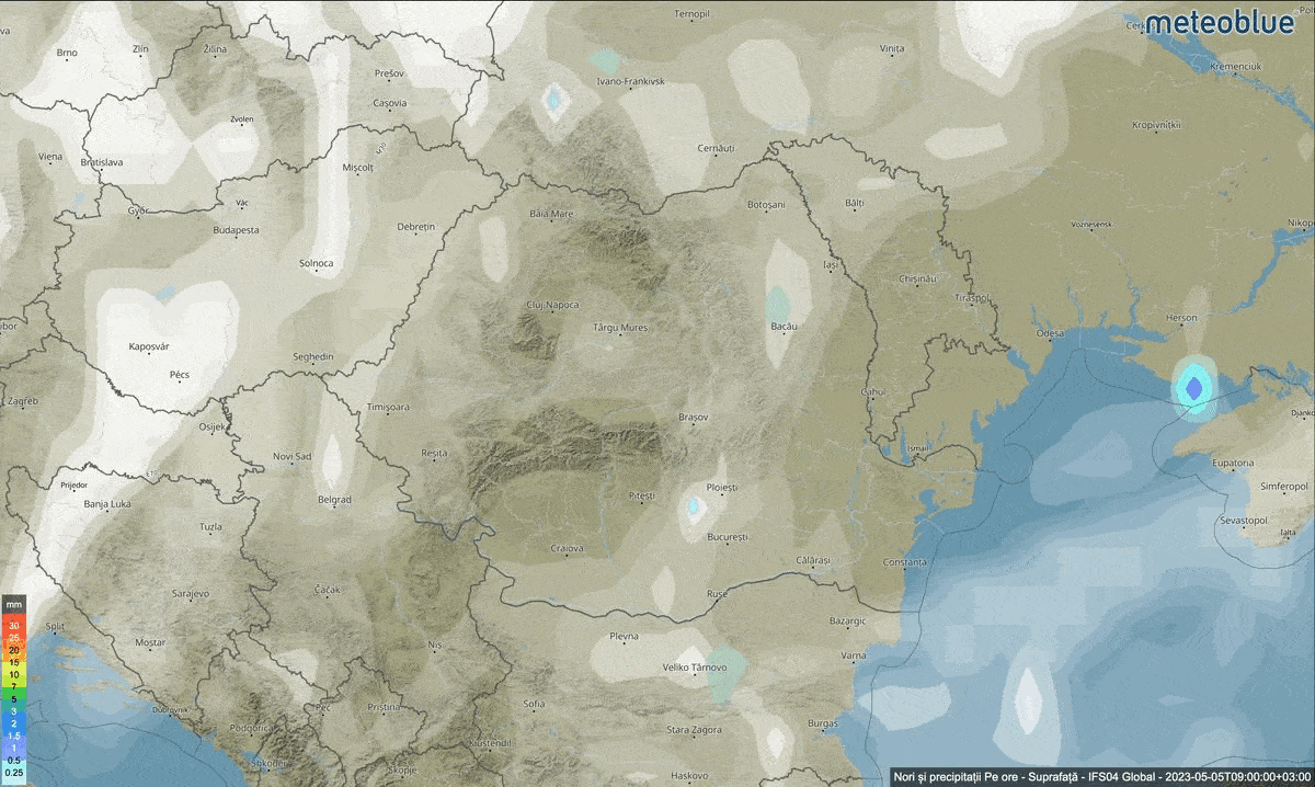 Prognoza meteo Romania 5 Mai 2023 (Romania weather forecast)