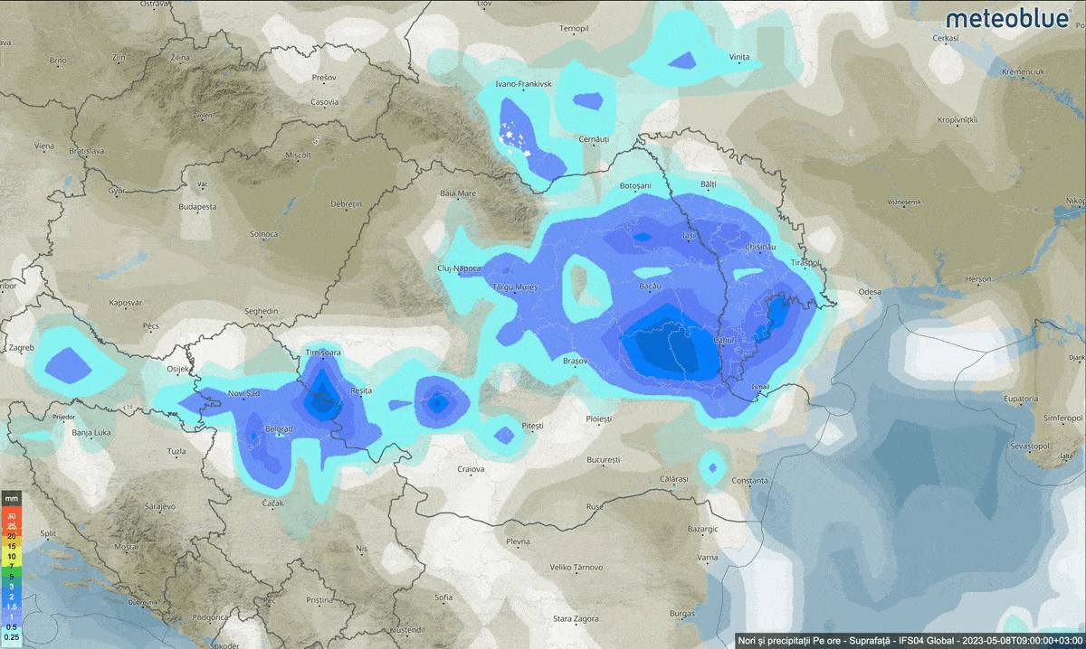 Prognoza meteo Romania 8 Mai 2023 (Romania weather forecast)