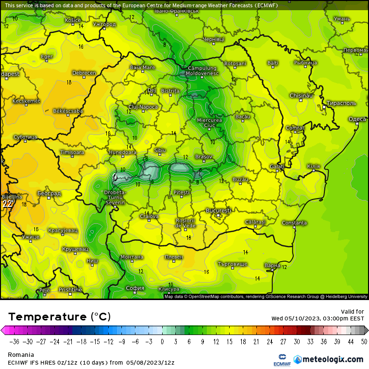 Prognoza meteo Romania 9 Mai 2023 (Romania weather forecast)