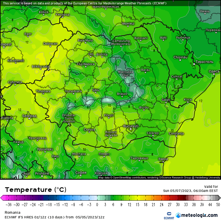 Prognoza meteo România  6 - 7 Mai 2023 #România (România  forecast)