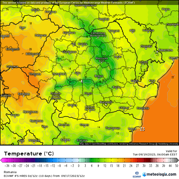 Prognoza meteo Romania 18 Septembrie 2023 (Romania weather forecast)