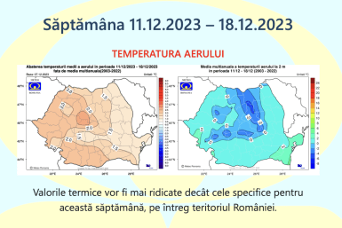 Prognoza meteo Romania  11 Decembrie 2023 – 8 Ianuarie 2024 #iarnă