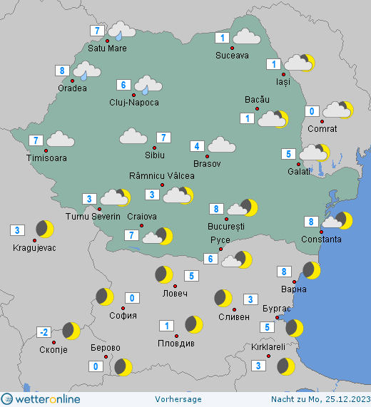Prognoza meteo Romania 24 - 25 Decembrie 2023 #Romania #vremea