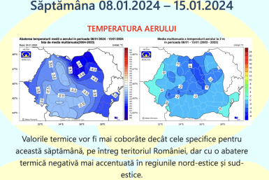 Prognoza meteo Romania  8 Ianuarie – 5 Februarie 2024 #iarnă