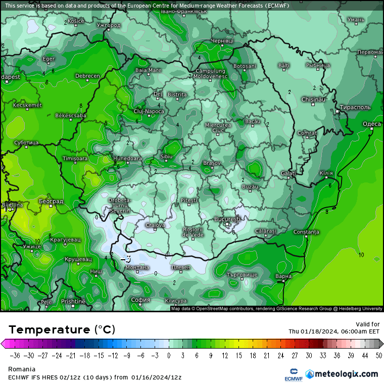 Prognoza meteo Romania 17 Ianuarie 2024 (Romania weather forecast)