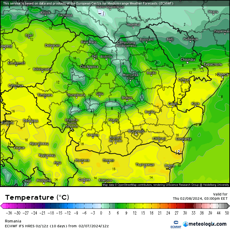 Prognoza meteo Romania 8 Februarie 2024 (Romania weather forecast)