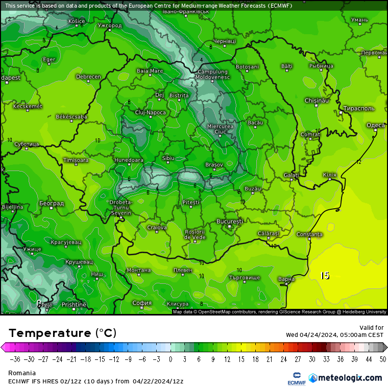 Prognoza meteo România 23 Aprilie 2024 (Romania forecast)