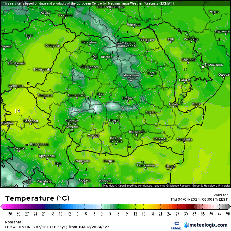Prognoza meteo Romania 3 Aprilie 2024 (Romania weather forecast)