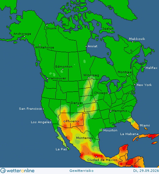 Thunderstorm USA tomorrow